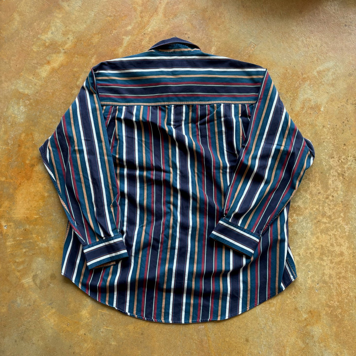 Colours Alexander Julian Striped Heavyweight Button Up Abstract Colorful 90's - XL