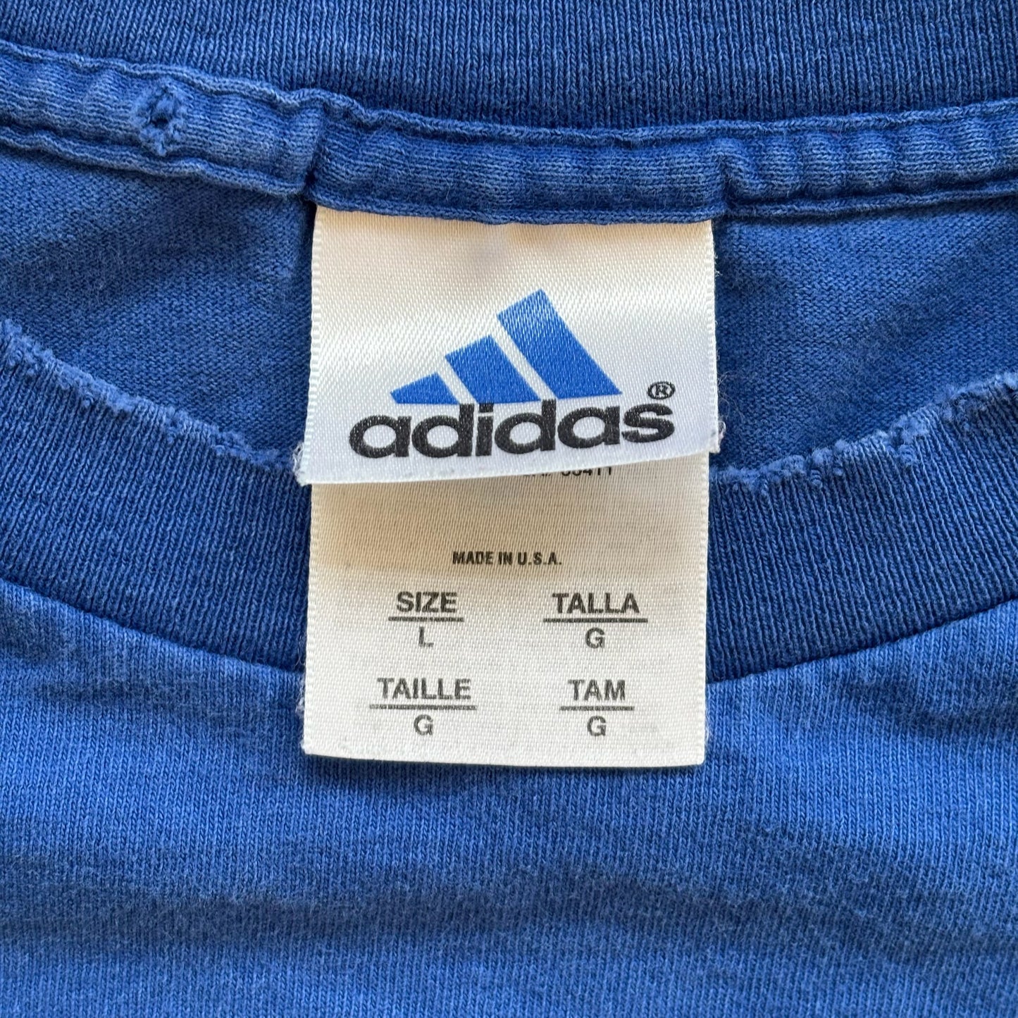 Adidas Weightlifting Workout Center Logo Double Sided Graphic Shirt 90's - L