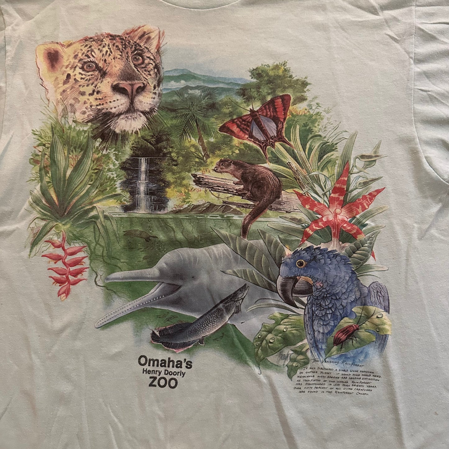 Harlequin Nature AOP Rainforest Graphic Single Stitch Tee Shirt 90's - XL