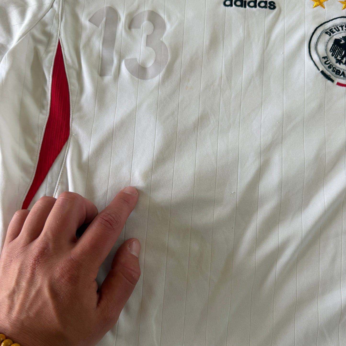 Germany Adidas 2005-06 Away Jersey Michael Ballack - S