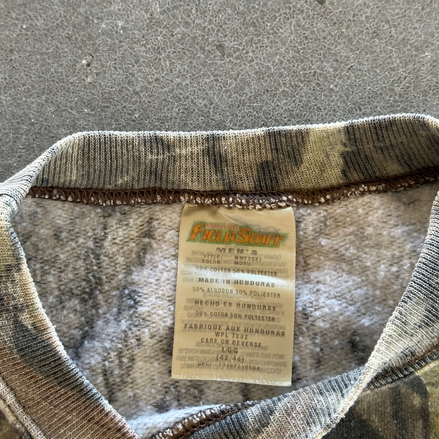 Camo Mossy Oak Field Staff Faded Crewneck Sweatshirt 90's - L