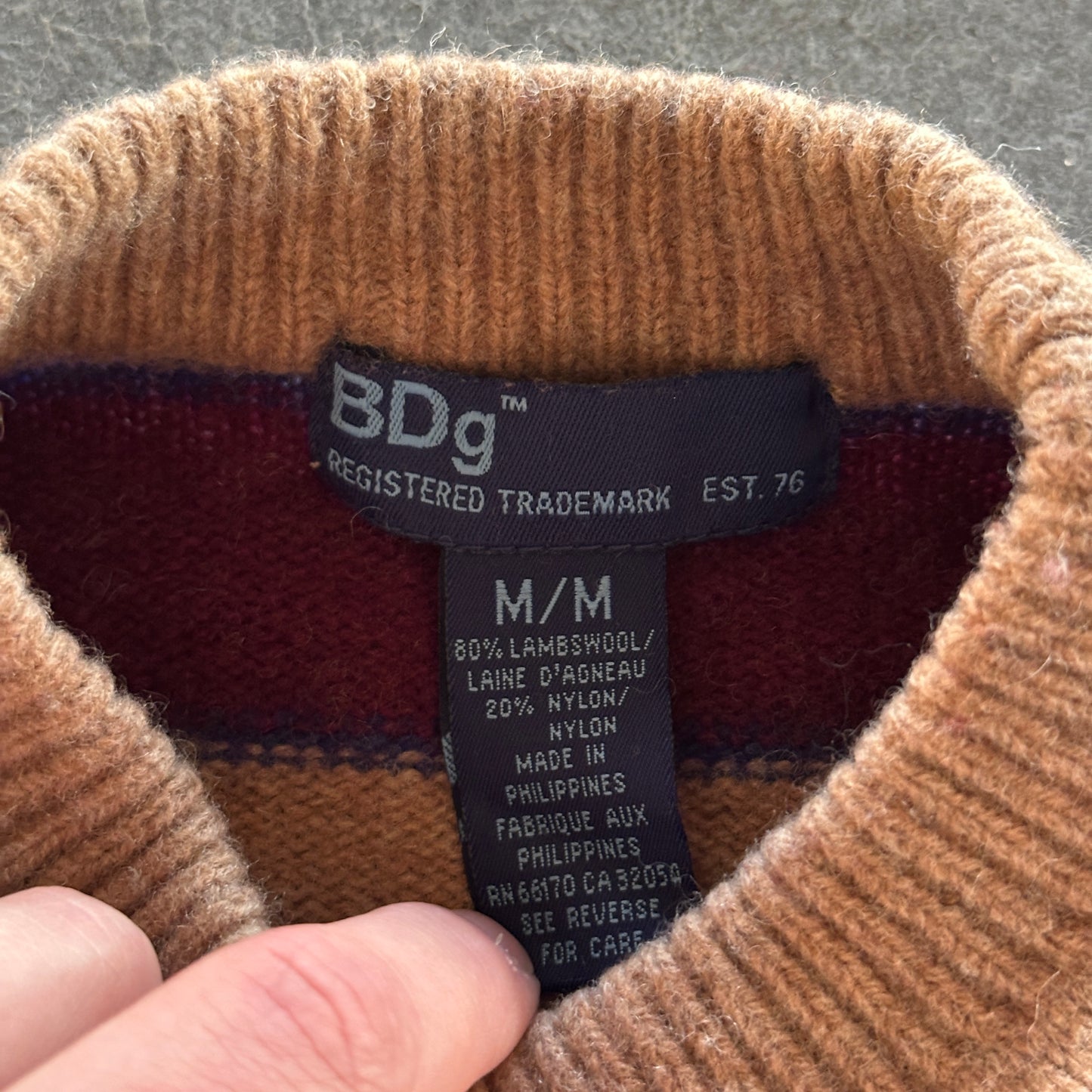 BDg Lambswool Striped Sweater 00's - S