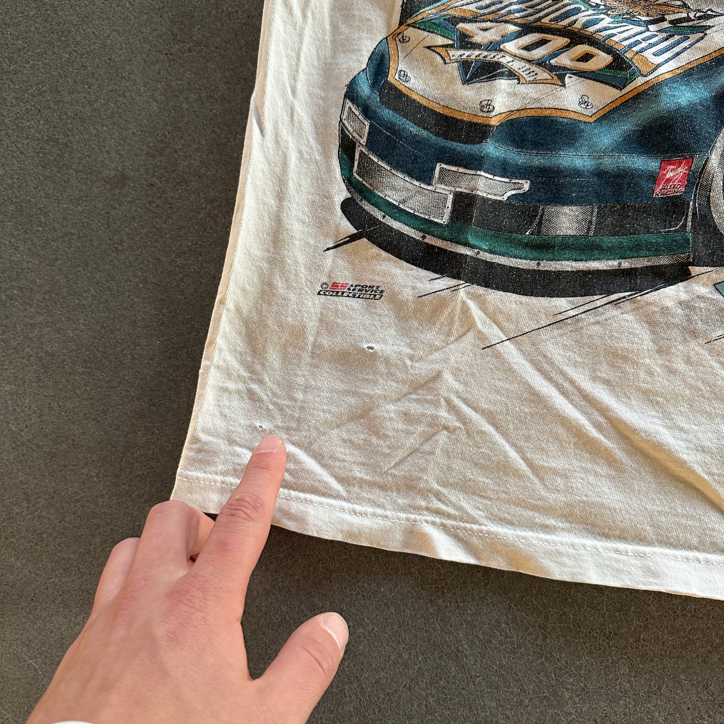 Nascar Brickyard 400 Lineup Double Sided Graphic T Shirt 90's - M