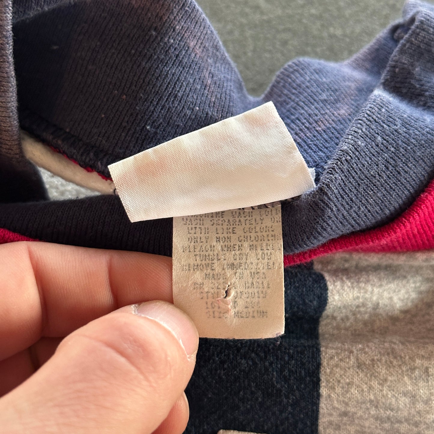 Sports Equipment Rugby Striped Shirt Double Collar 90's - S