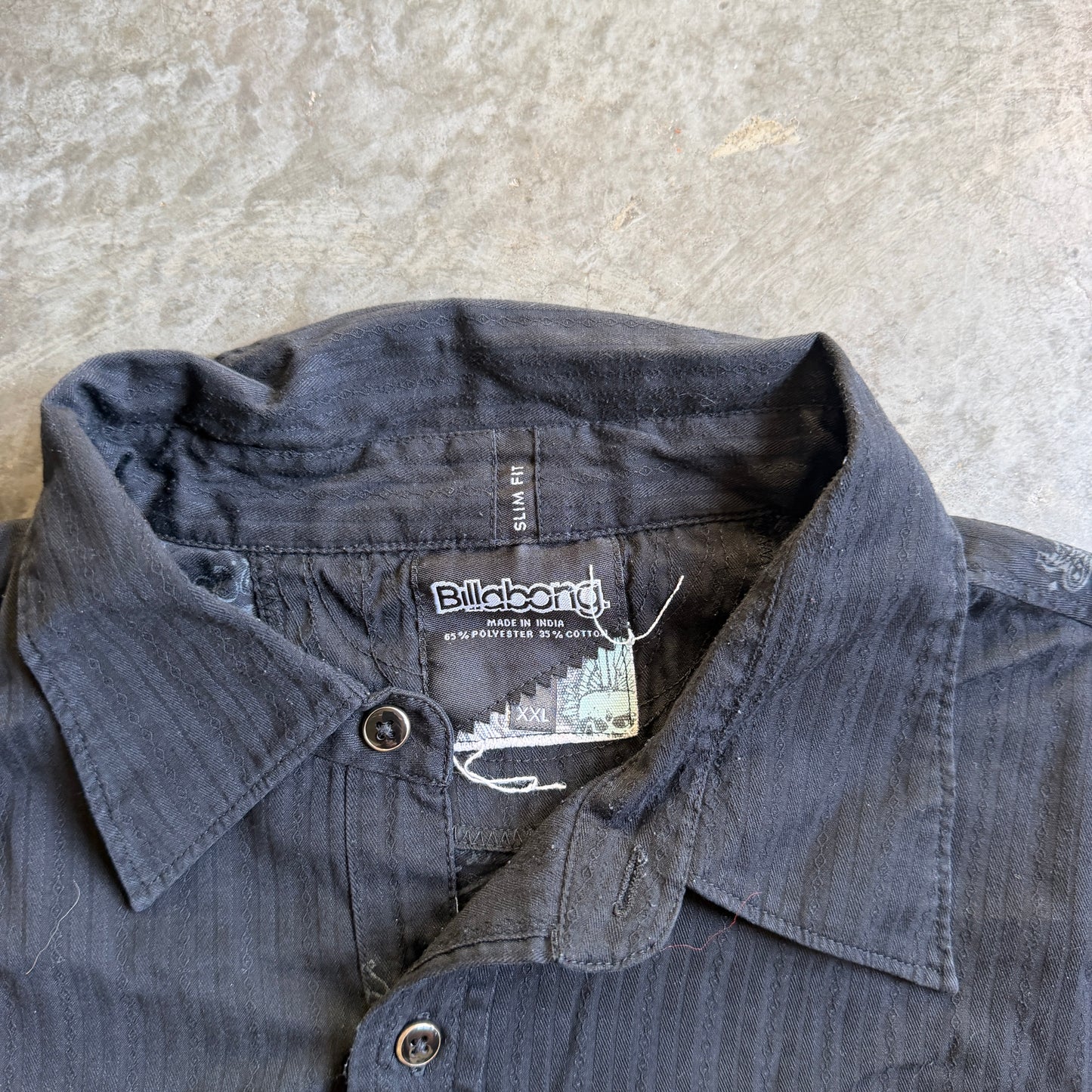 Billabong Y2K Graphic Print Button Up Shirt Long Sleeve 00's - L