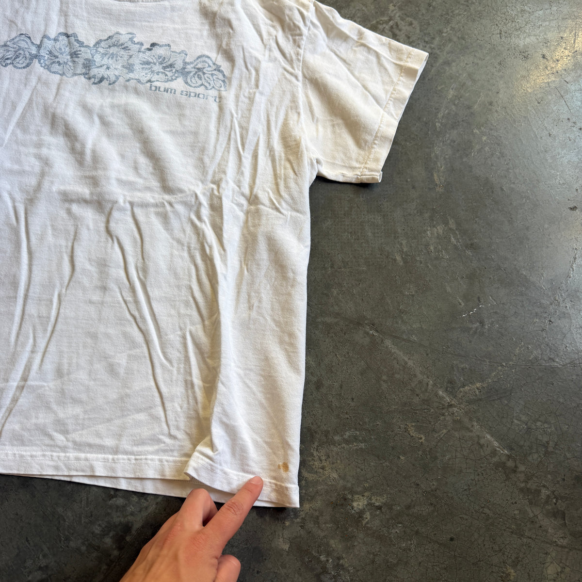 BUM Sport Floral Graphic Shirt Faded 90's - S