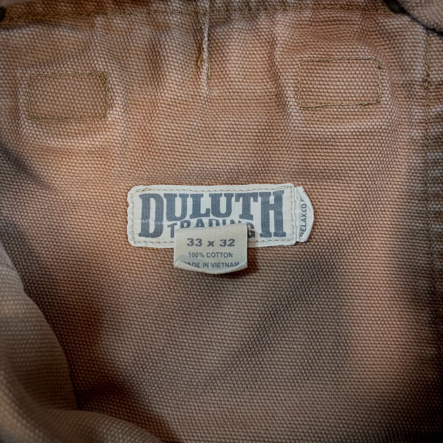 Duluth Trading Co Distressed Faded Heavyweight Canvas Baggy Cargo Pants 00's - 30