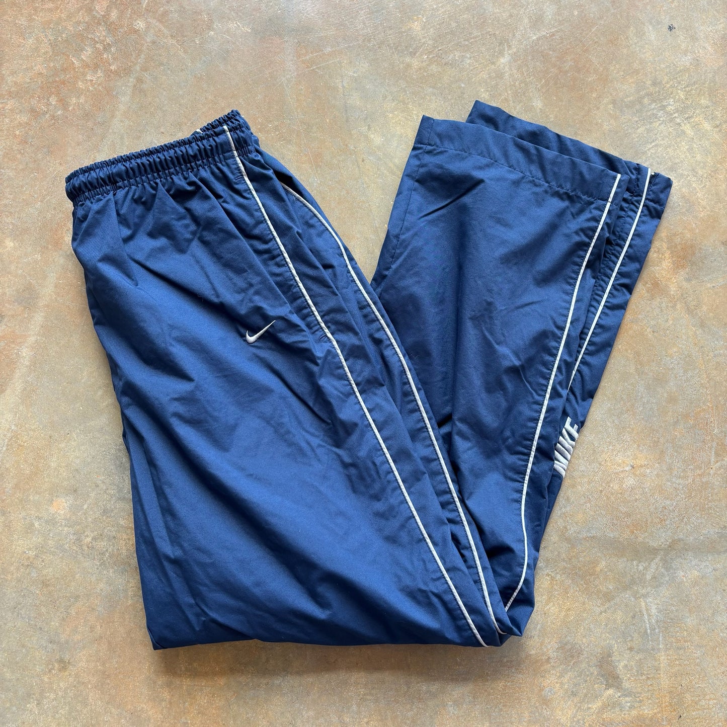 Nike Track Pants Navy Blue Mesh Lined 00's - L
