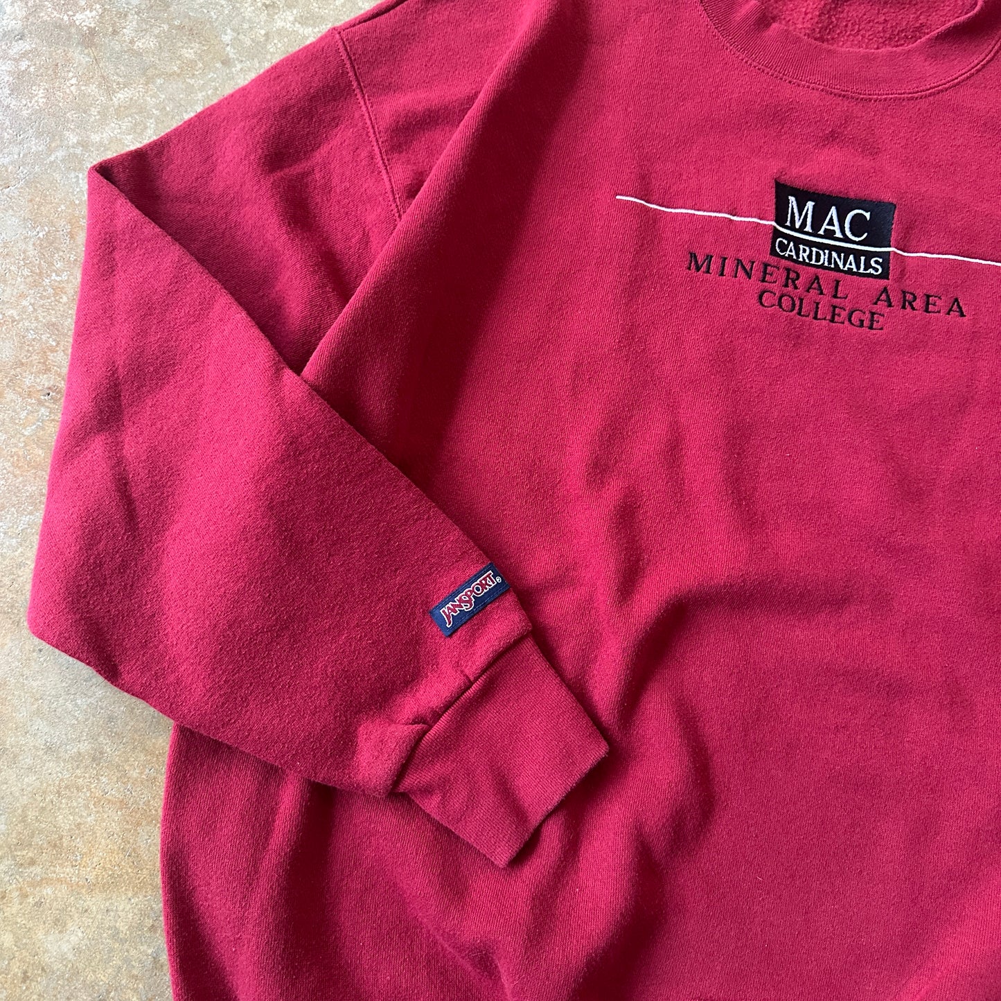 Mineral Area College Jansport Embroidered Crewneck Pullover 90's - XL