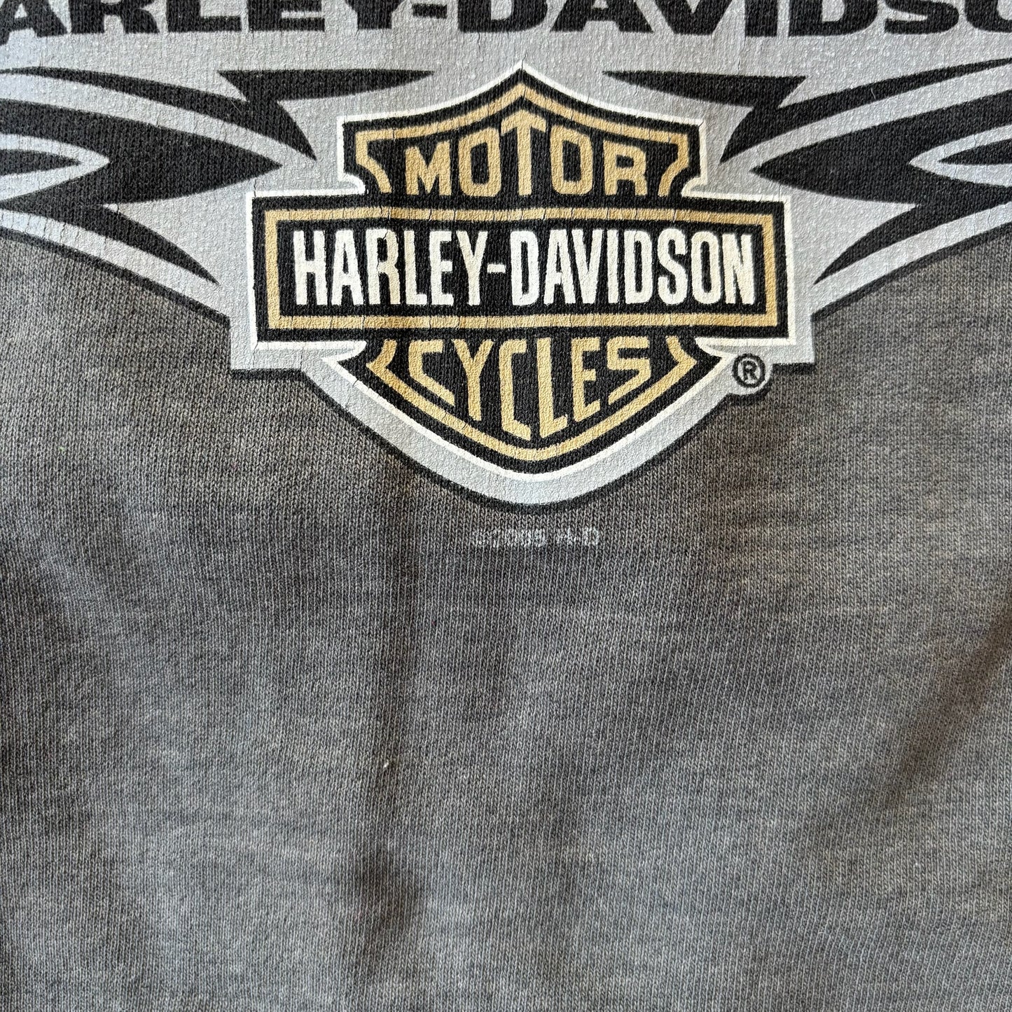 Harley Davidson Surdyke Distressed Grunge Hooded Jacket 00's - 2XL