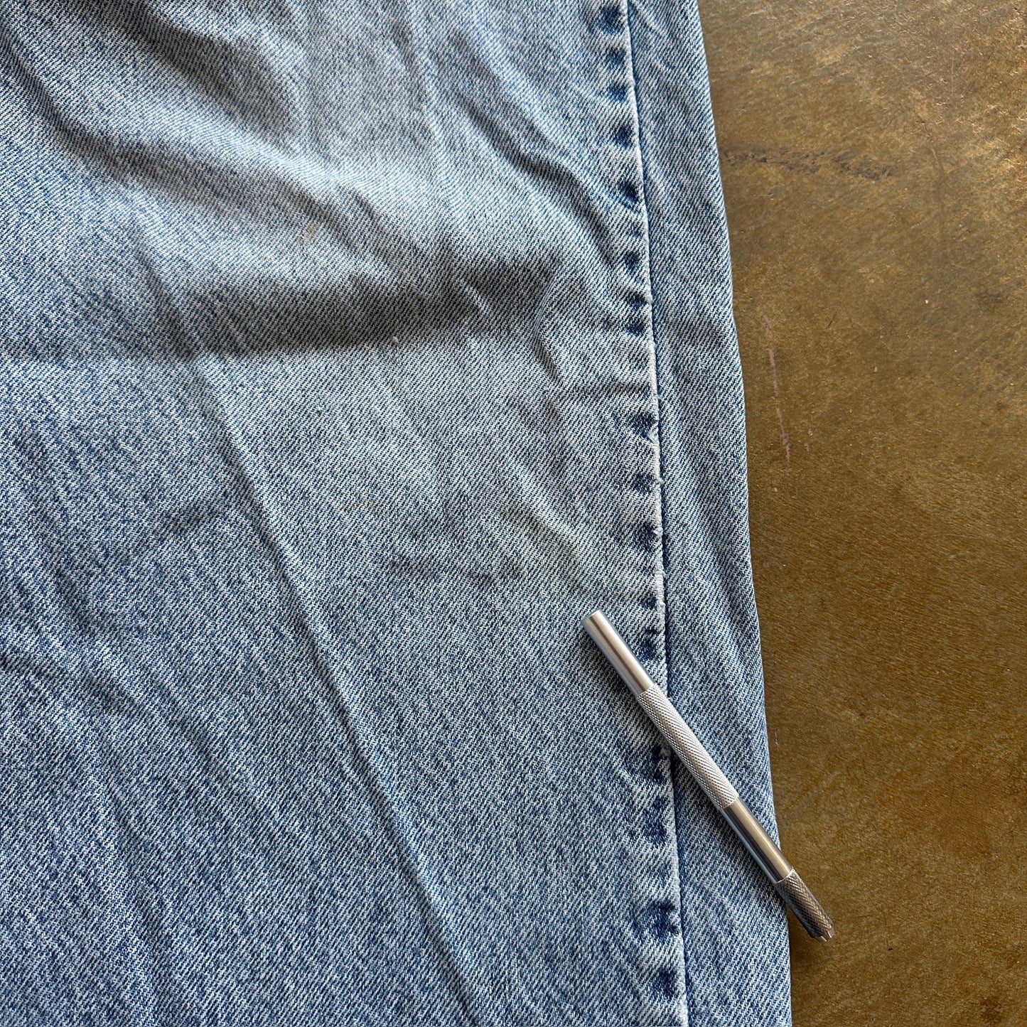 Levis 505 Straight Leg Baggy Jeans Light Wash Skater 90's - 38