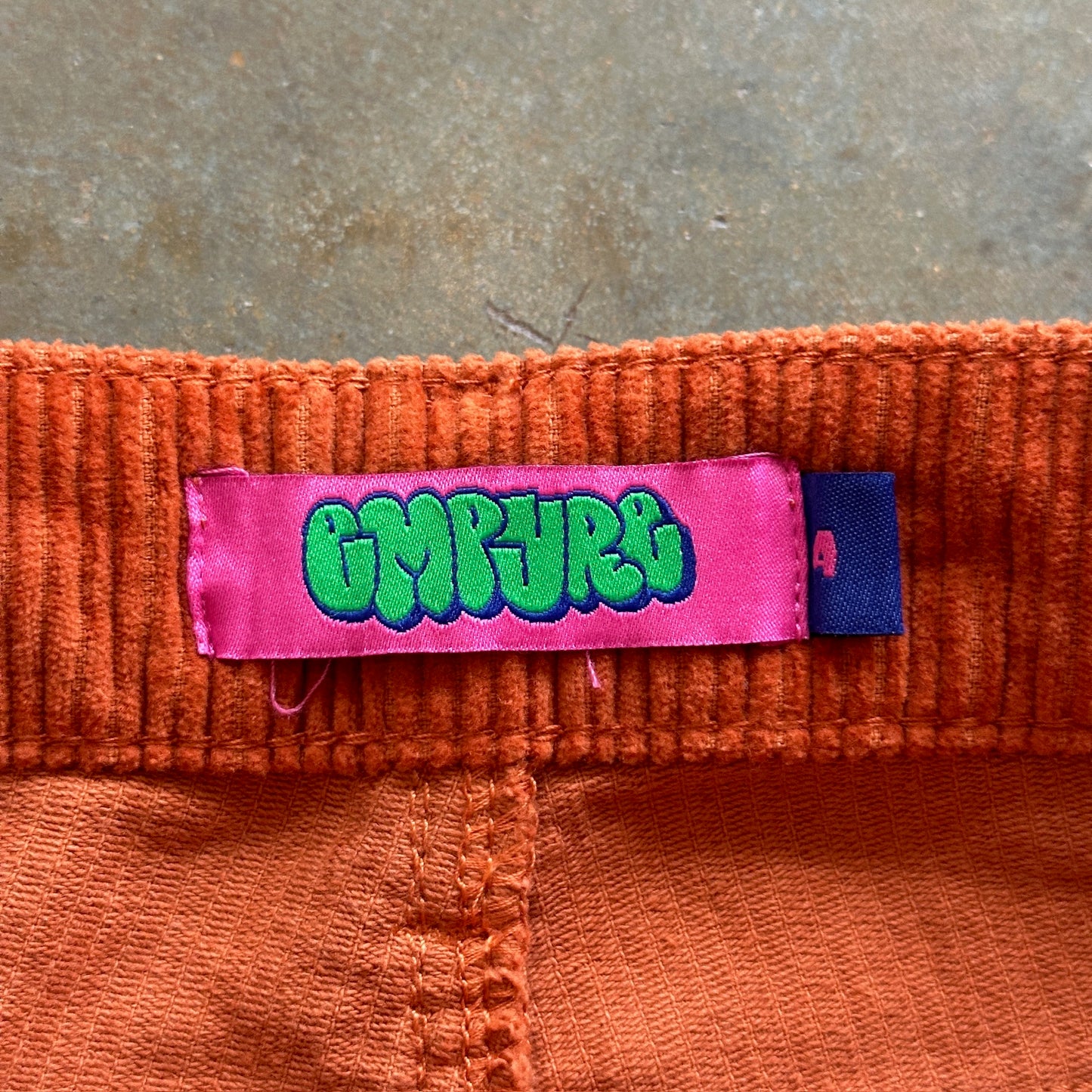 Empyre Corduroy Skater Baggy Loose Fit Womens Orange Tori Pants - 4