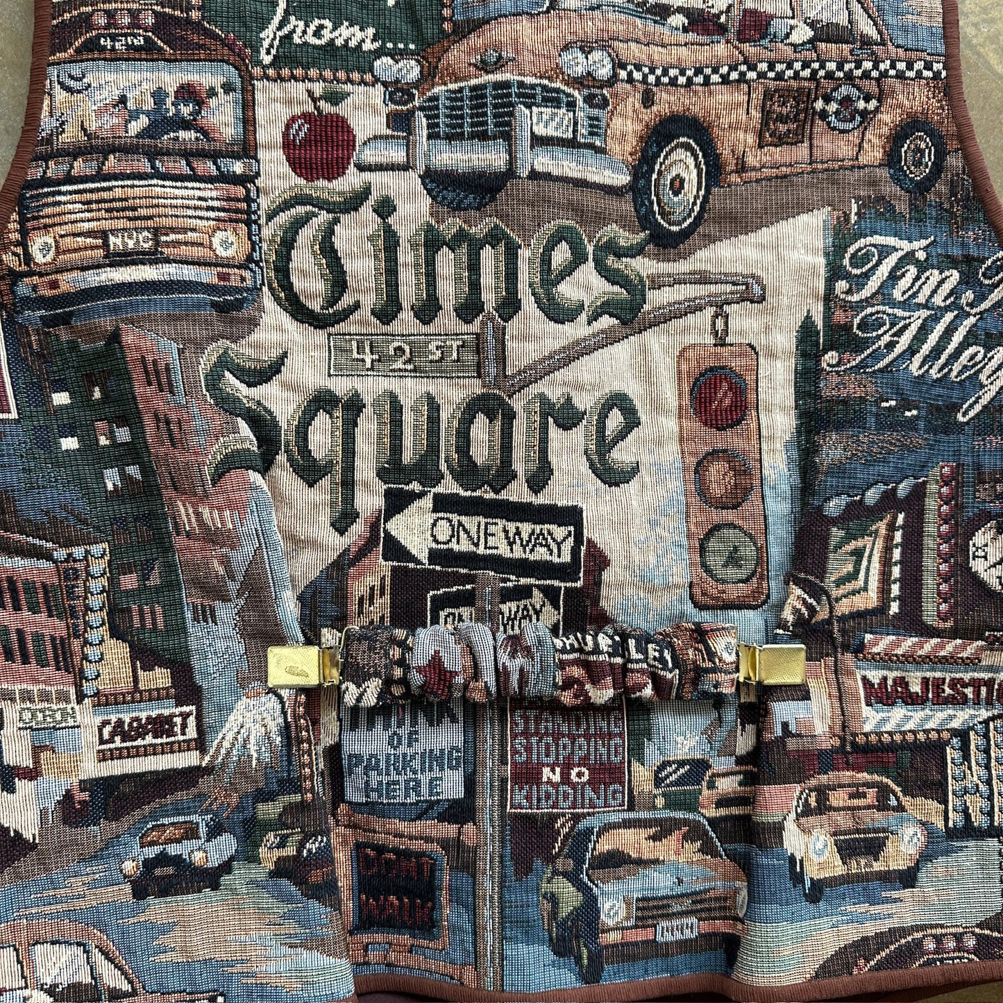 Times Square Knit Vest Button Front 80's - M