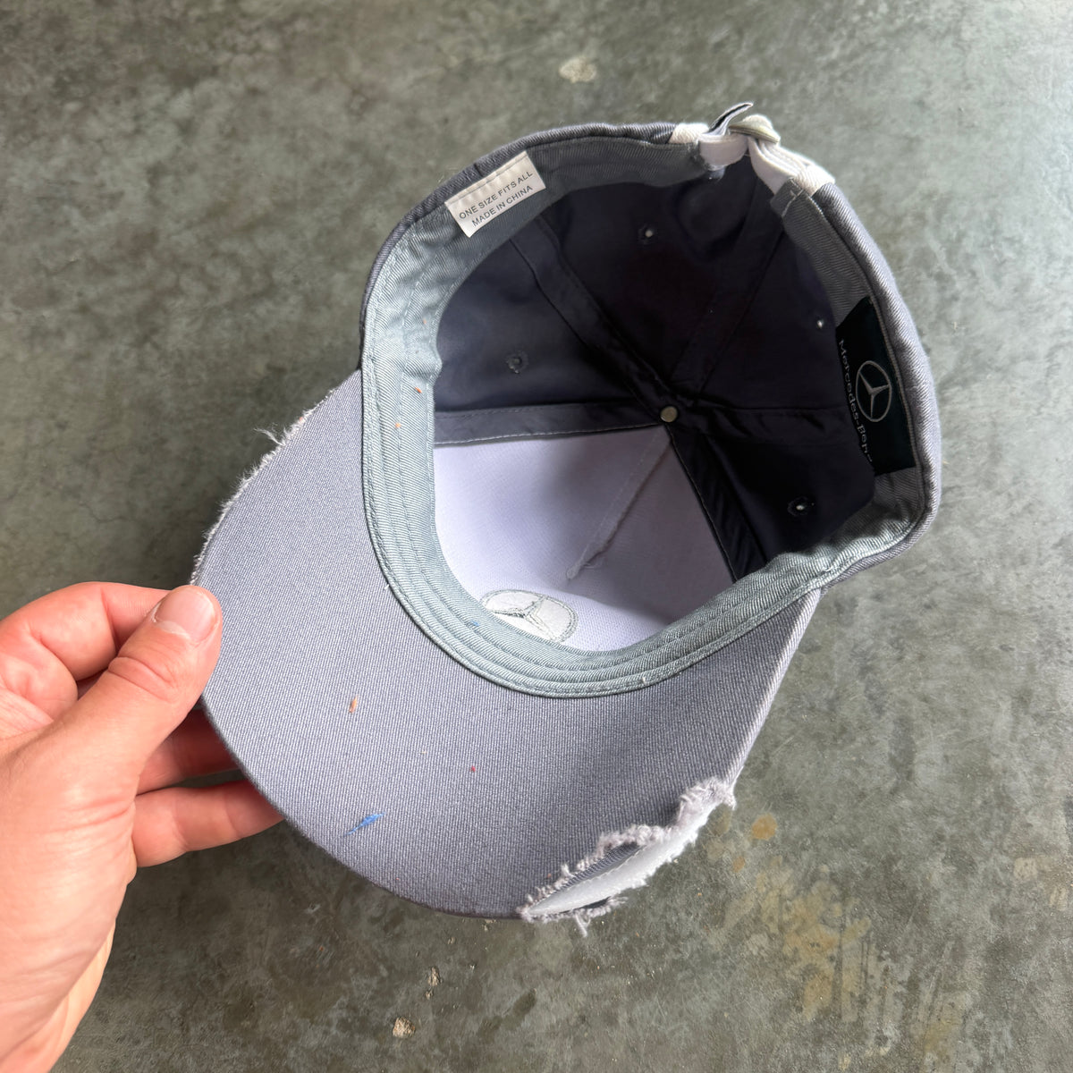Mercedes Benz Thrashed Strapback Hat 00's - OSFA