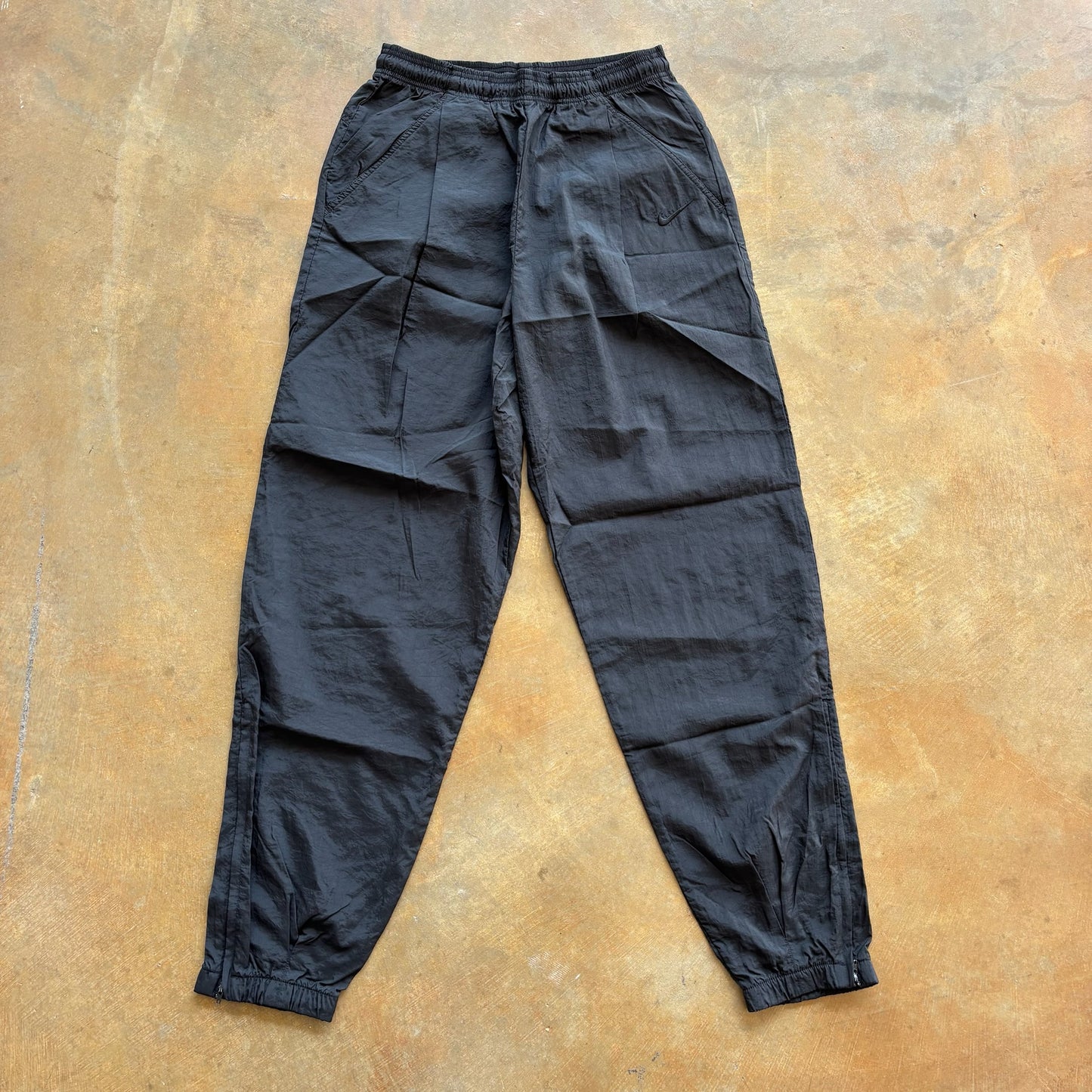 Nike Baggy Track Windbreaker Black Pants 90's - M