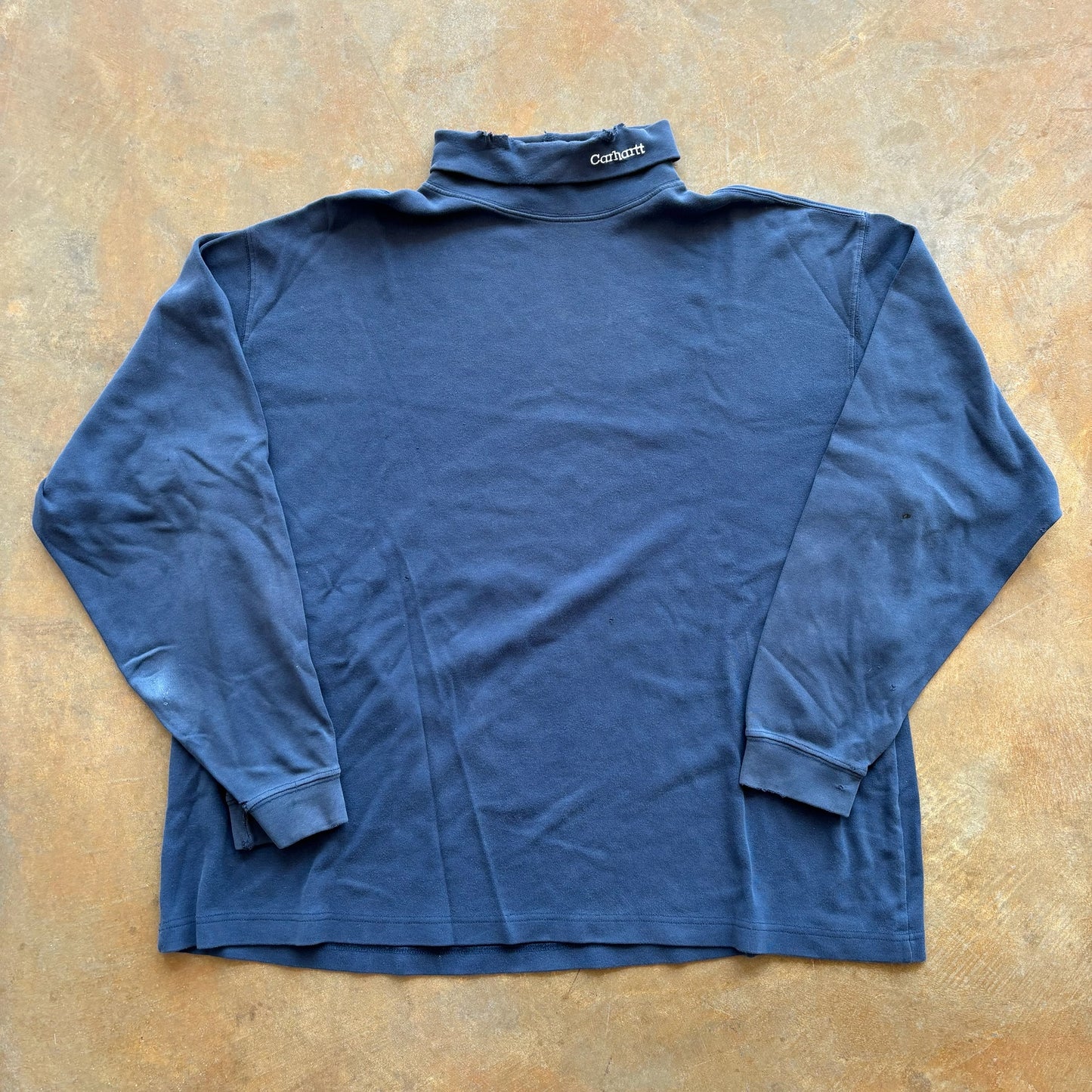 Carhartt Turtleneck Long Sleeve Shirt Distressed Collar 00's - 2XL