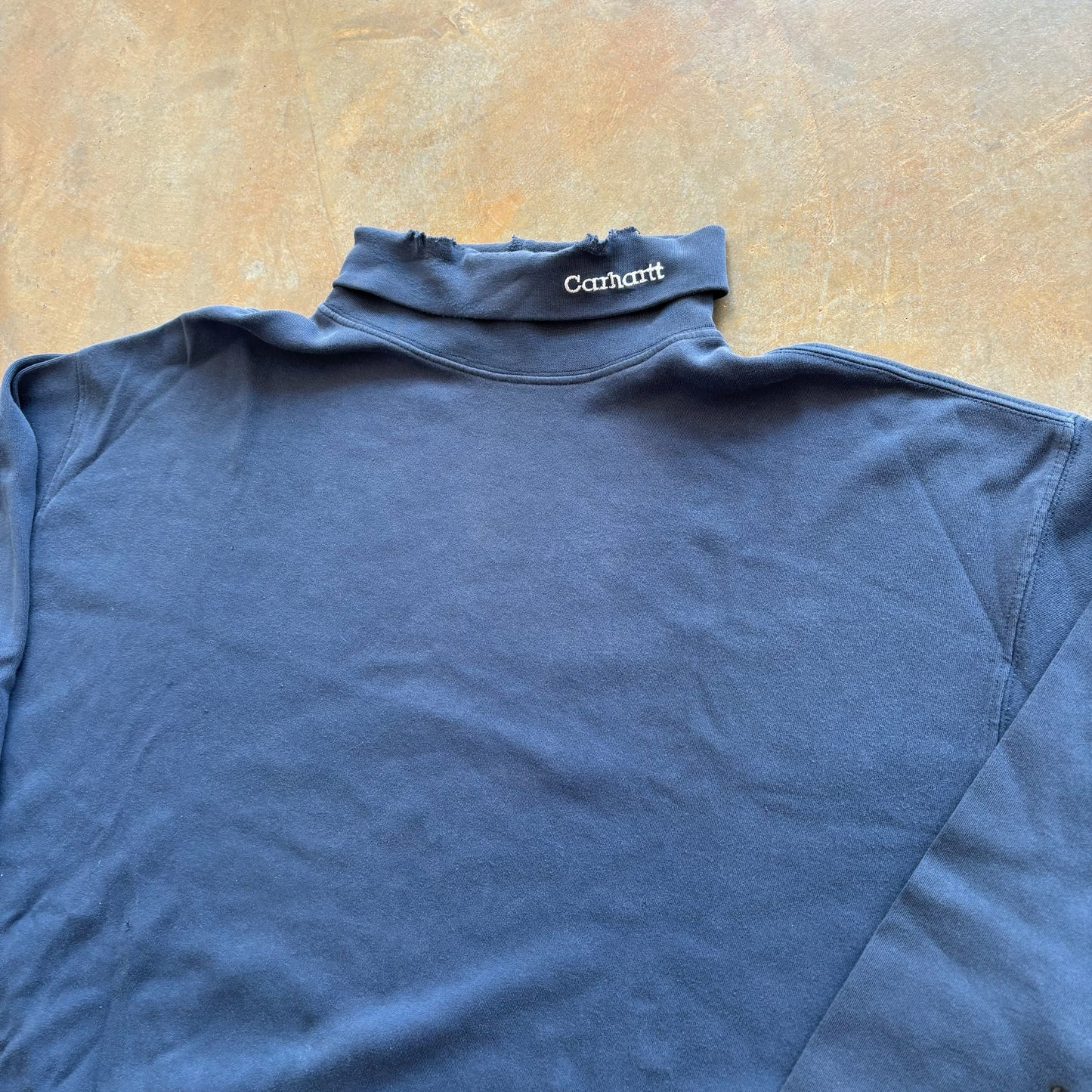 Carhartt Turtleneck Long Sleeve Shirt Distressed Collar 00's - 2XL