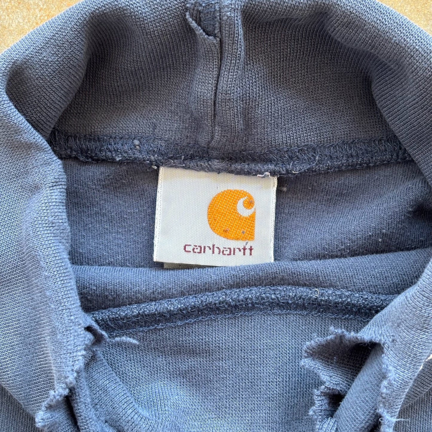 Carhartt Turtleneck Long Sleeve Shirt Distressed Collar 00's - 2XL