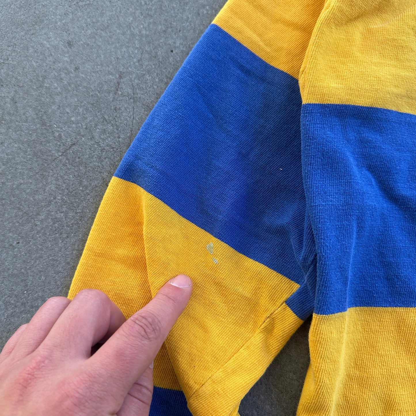 American Eagle Long Sleeve Heavyweight Striped Rugby Shirt 70's - XL