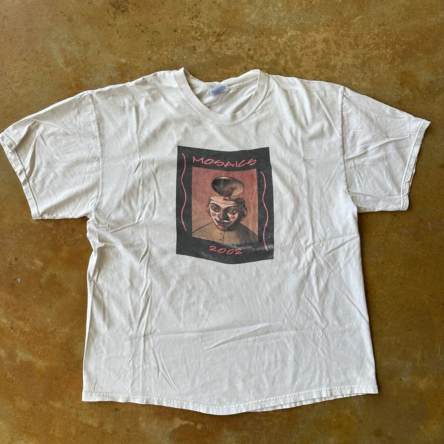 Mosaics Band Art Tee Shirt Abstract 00's - XL
