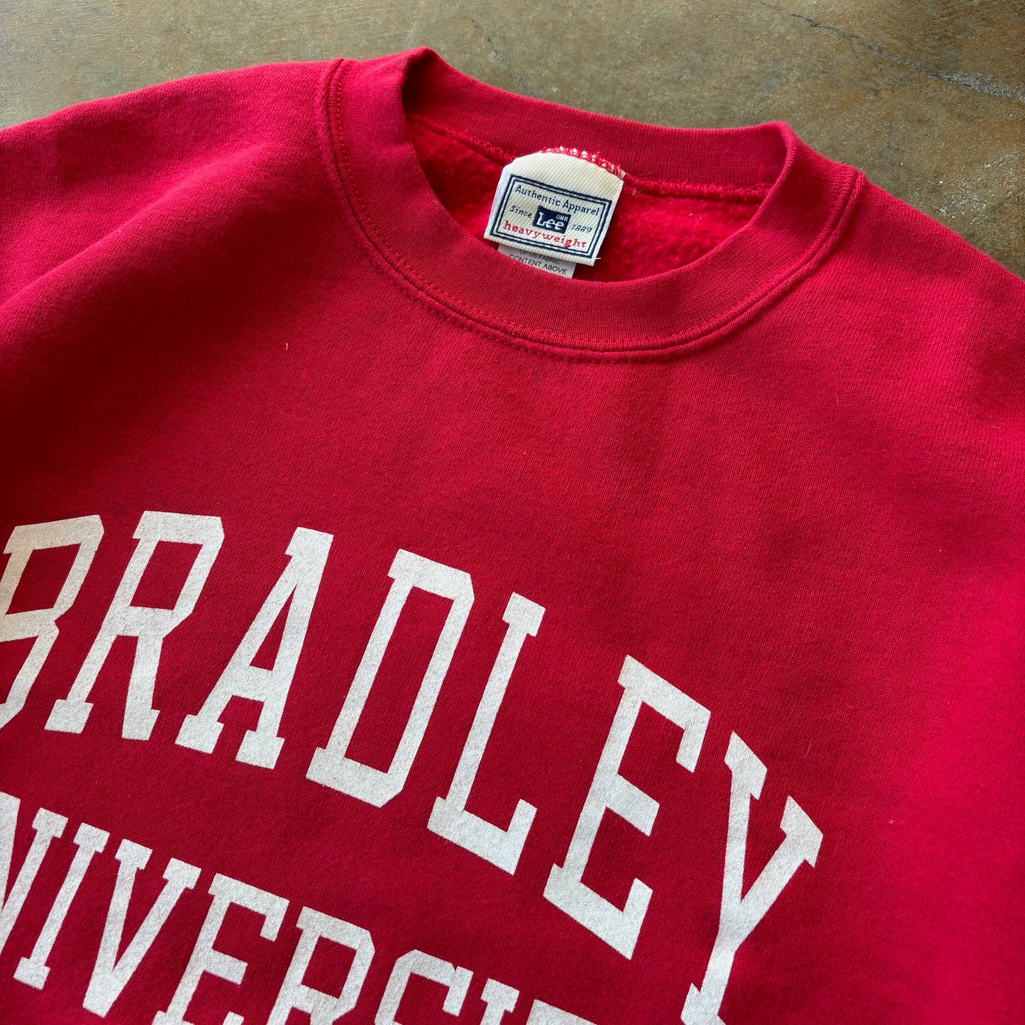 Bradley University Lee Heavyweight Spellout Crewneck Sweatshirt 90's - M