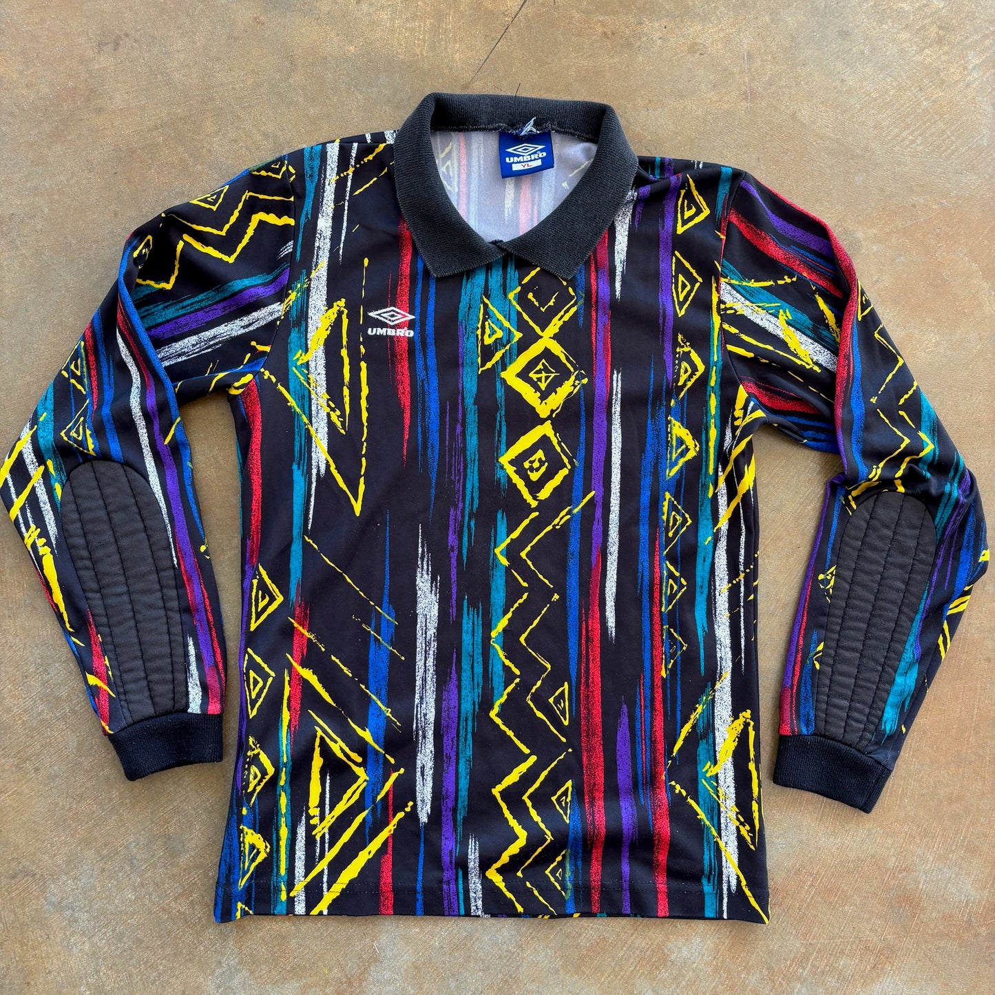 RARE Umbro Abstract AOP Goalkeeper Soccer Jersey Goalie 90's - Youth L