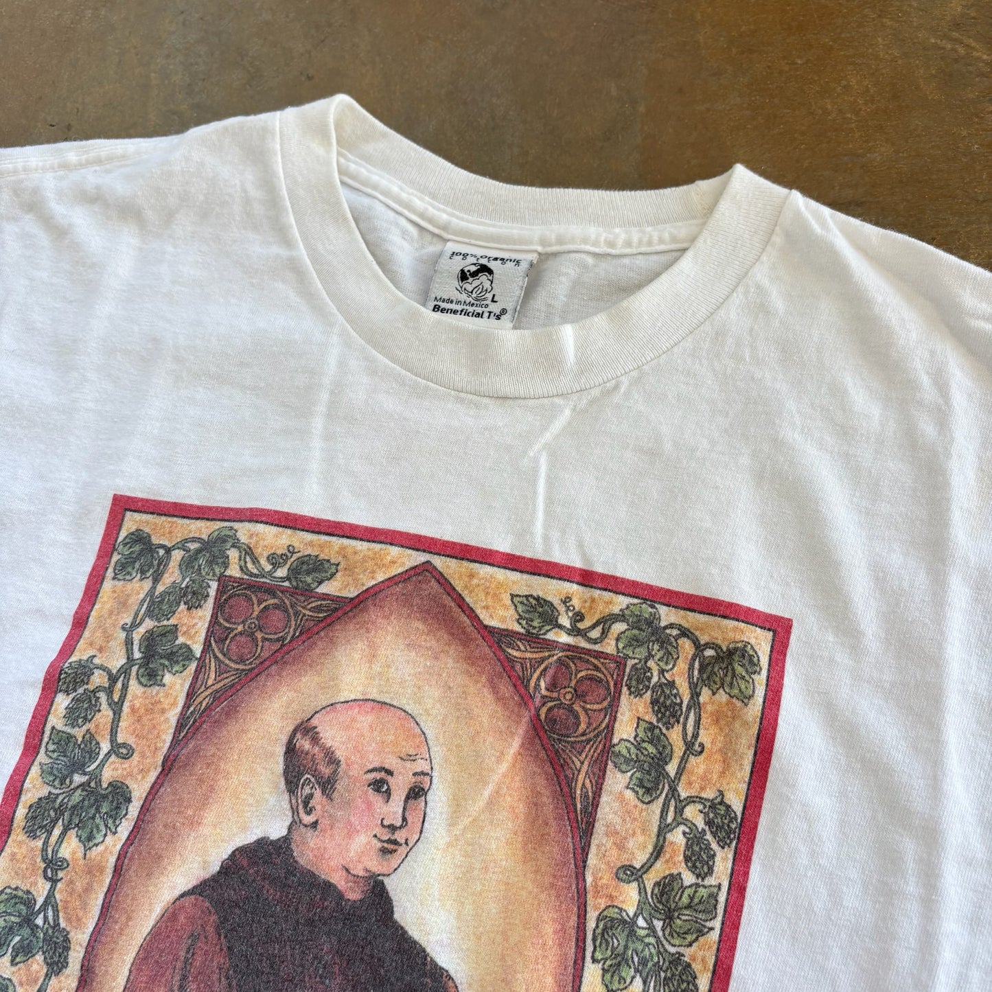 Abbey Belgian Style Ale Brewing Art Promo Tee Shirt 90's - L
