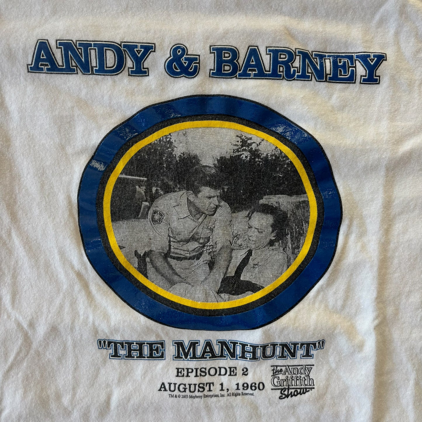 Andy Griffith Show Graphic Shirt Andy & Barney "The Manhunt" 00's - XL
