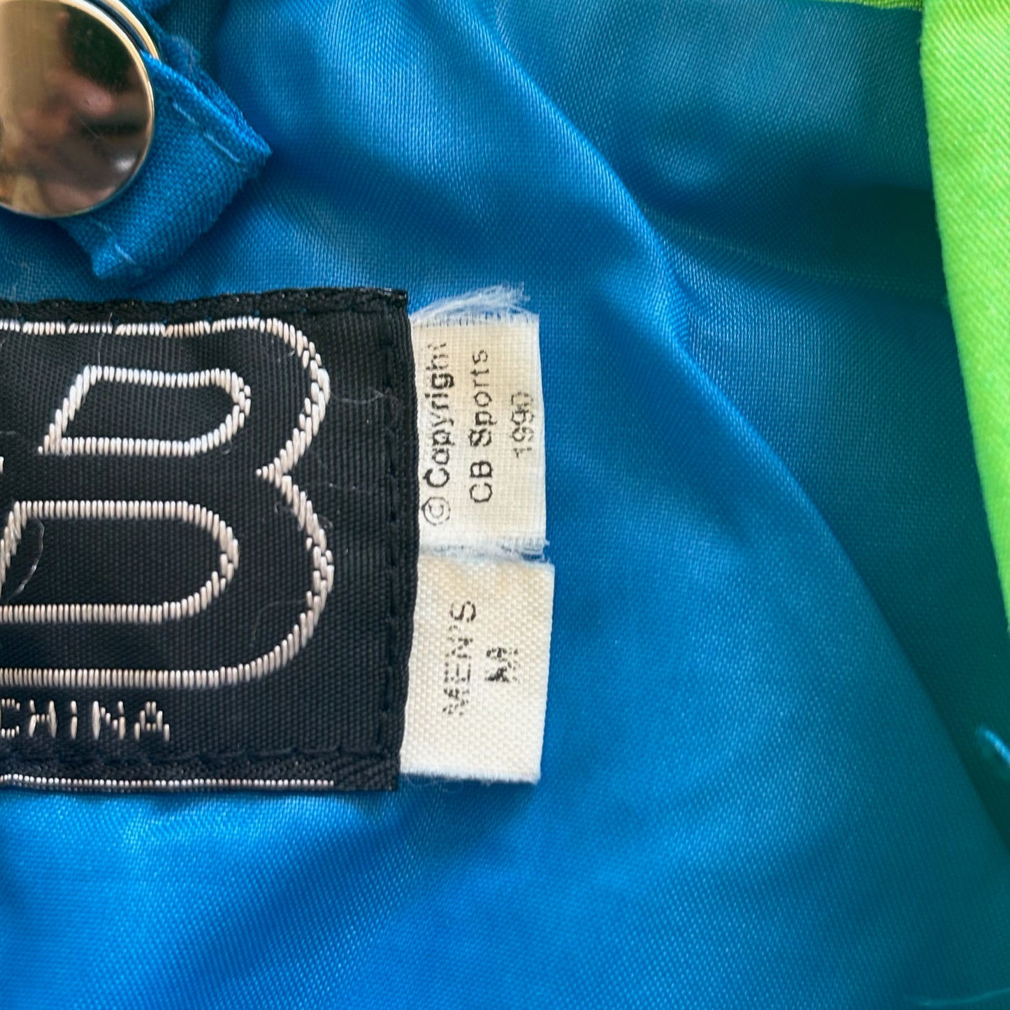 CB Sport 1990 Snap Button Full Zip Jacket Ski Visibility 90's - M