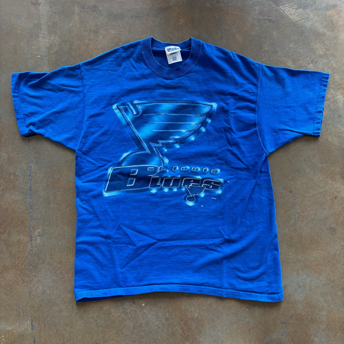St. Louis Blues Pro Player Graphic T Shirt 90's - L