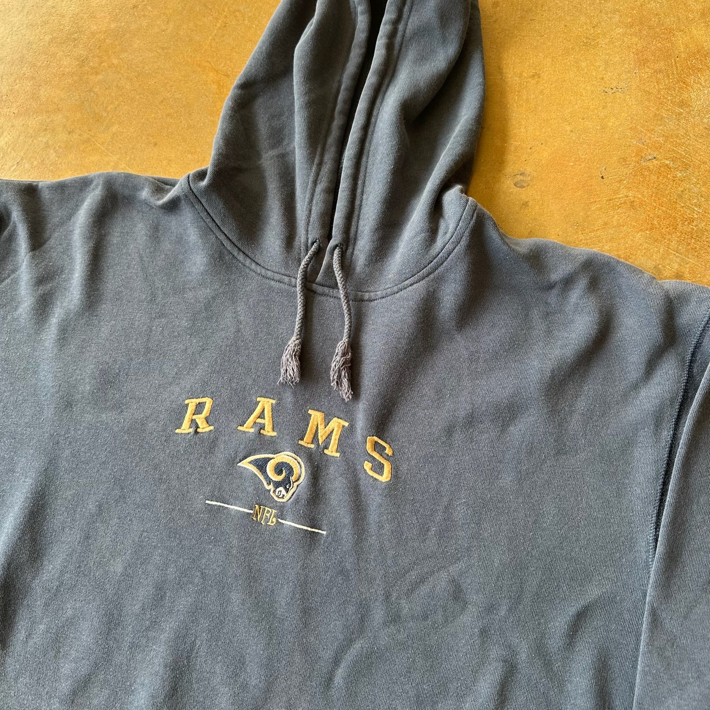 St. Louis Rams Faded Embroidered Logo Hoodie 00's - 2XL