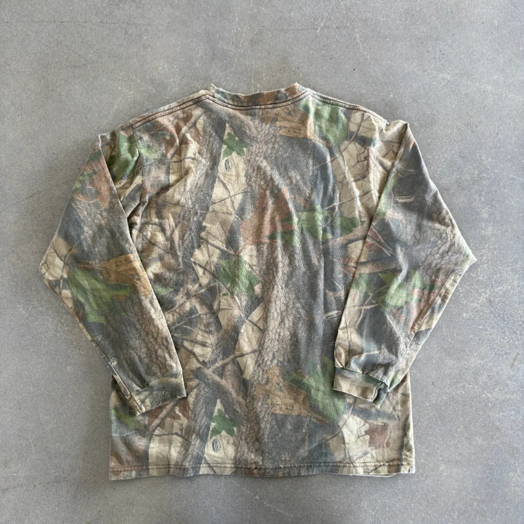 Faded Camo Long Sleeve Pocket Shirt 90's - M