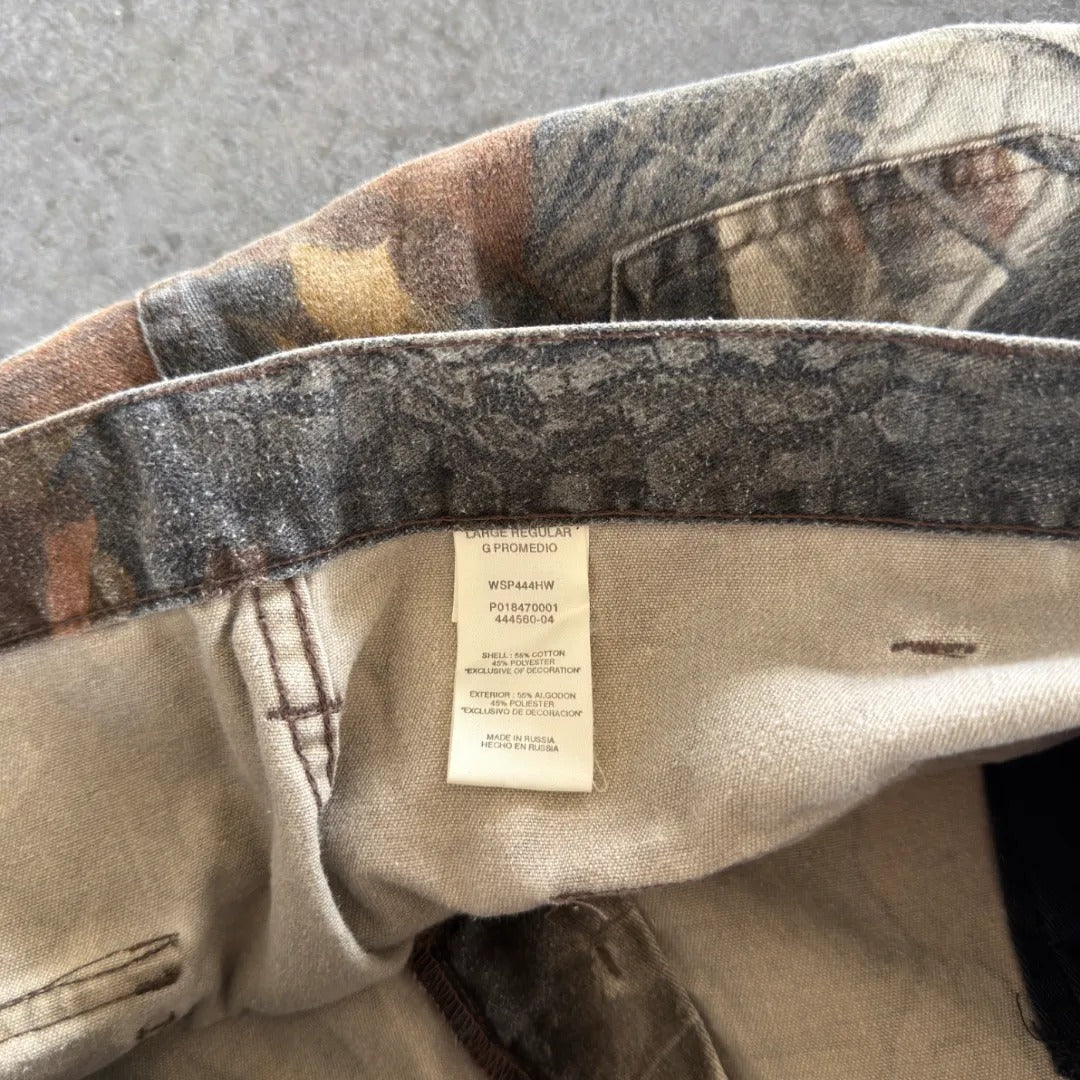 Faded Camo Baggy Pants Liberty Skater Pockets 90's - L