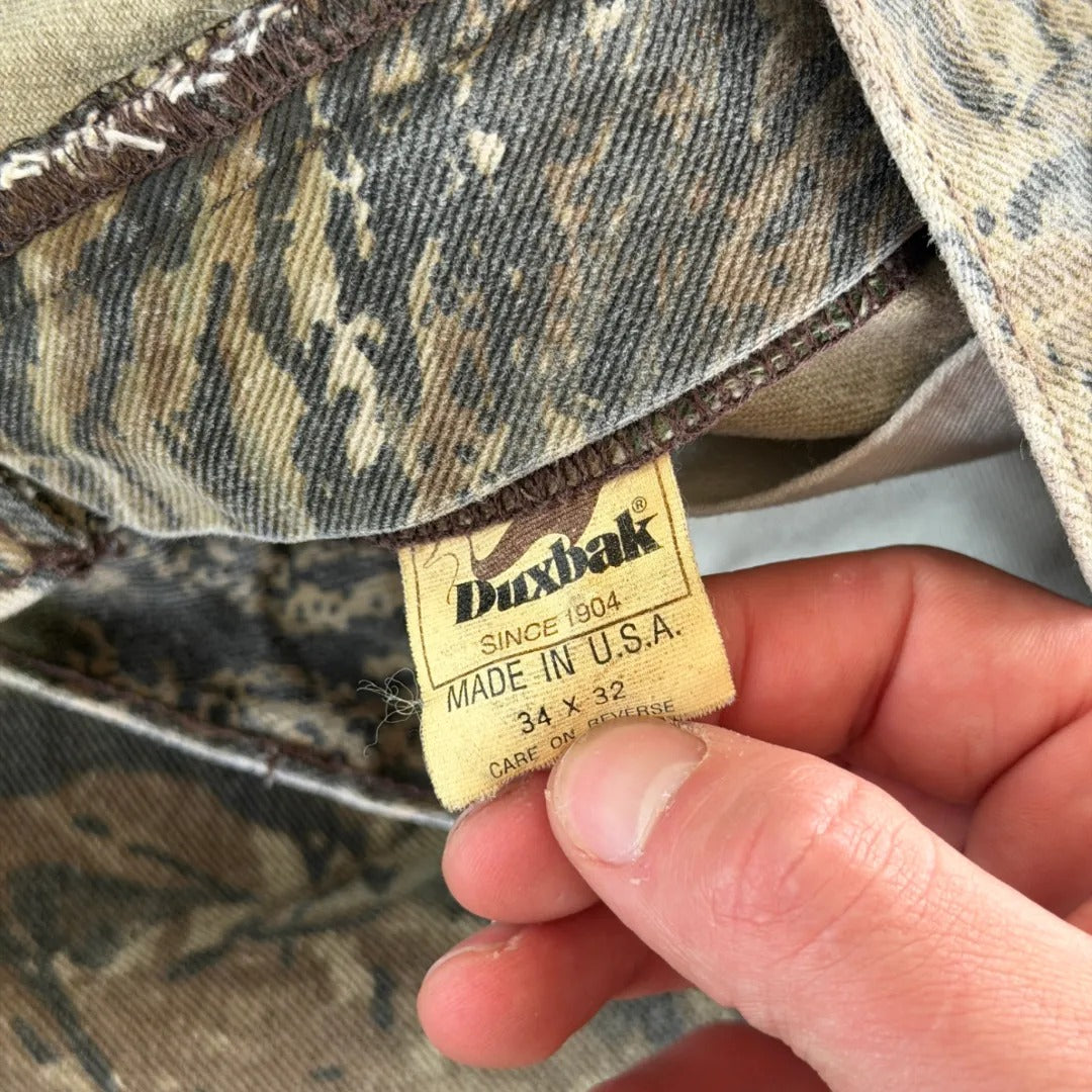 Duxbak Camo Realtree Canvas Baggy Pants 80's - 30