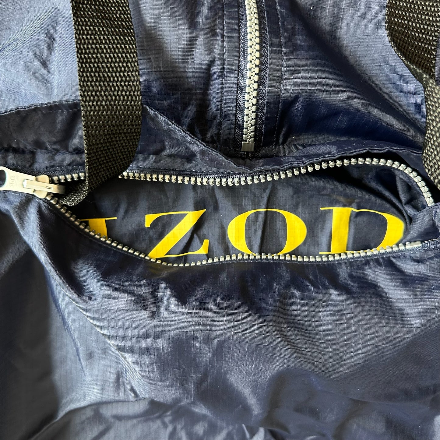 Izod Hooded Rain/Windbreaker Jacket Kangaroo Pouch 90's - L