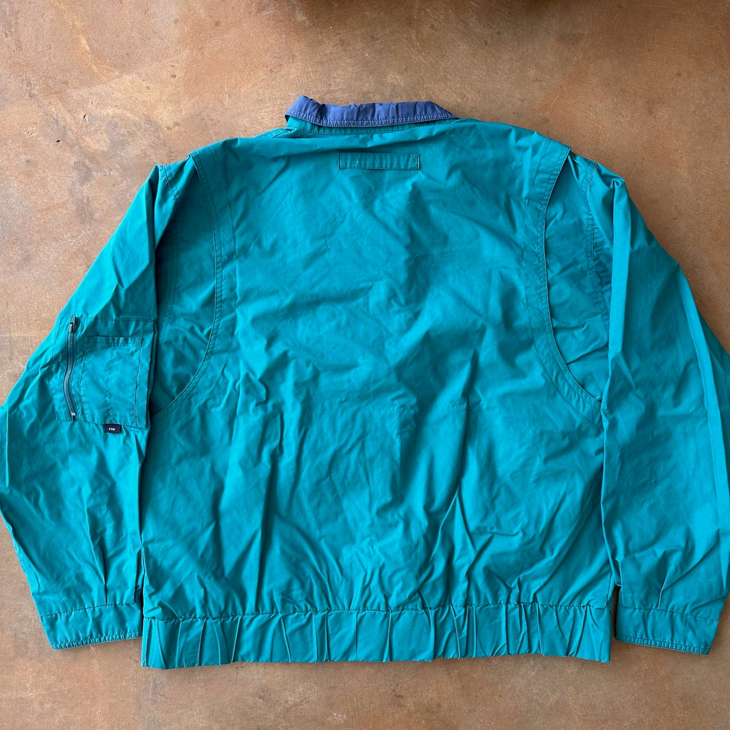 London Fog Full Zip Rain Jacket Teal 90's - XL