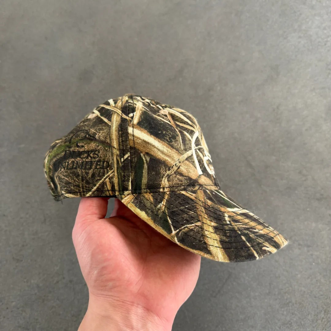 Ducks Unlimited Embroidered Camo Strapback Hat 90's - OSFM
