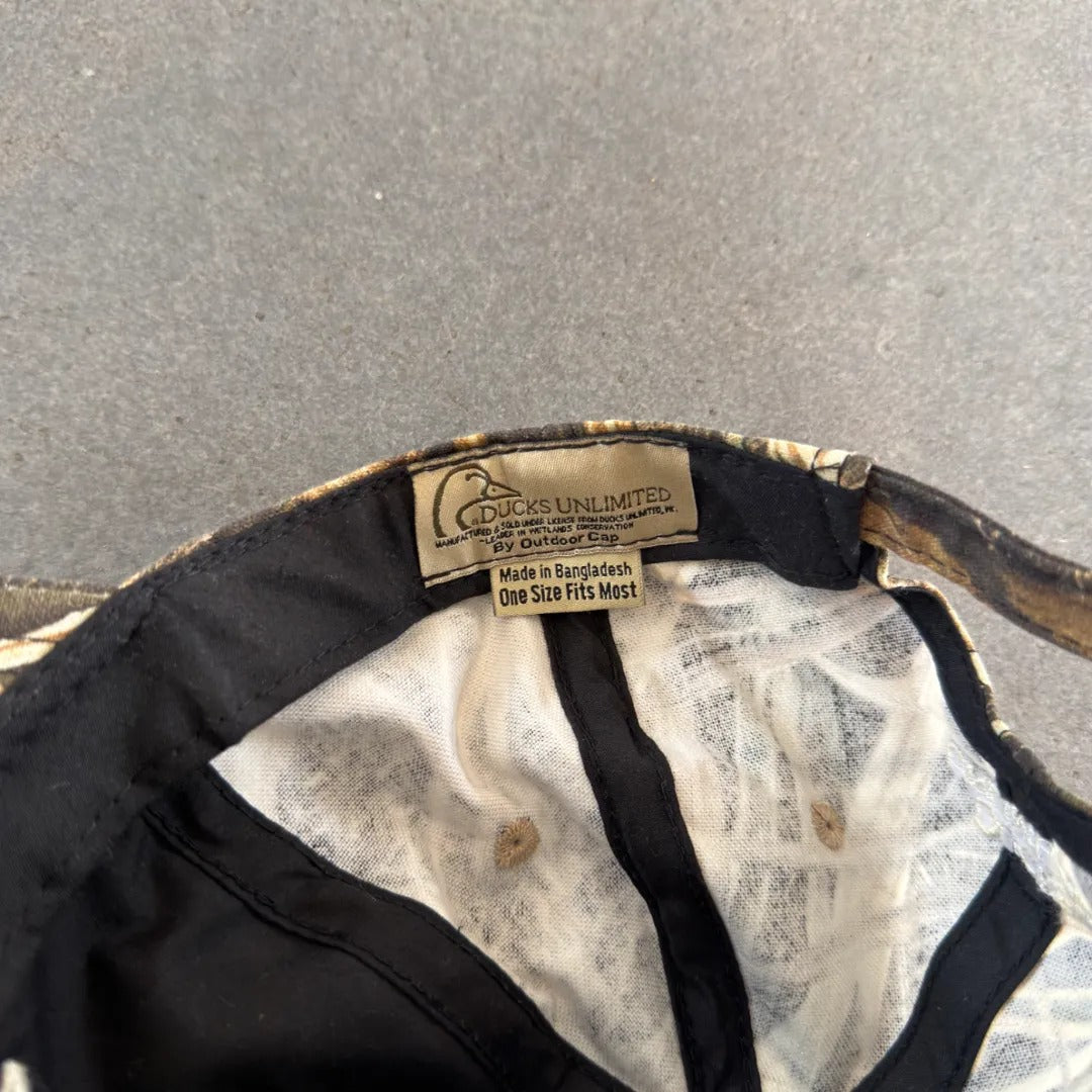 Ducks Unlimited Embroidered Camo Strapback Hat 90's - OSFM