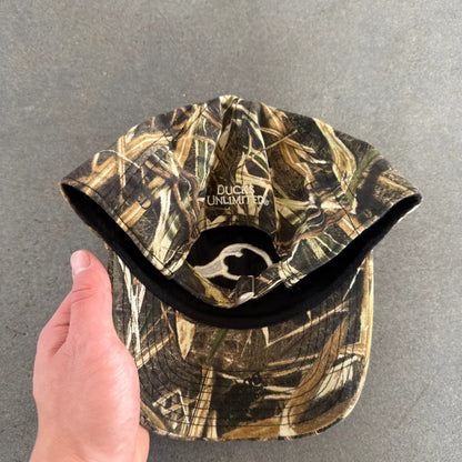 Ducks Unlimited Embroidered Camo Strapback Hat 90's - OSFM