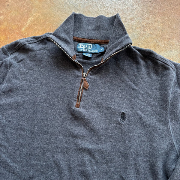 Polo Ralph Lauren 1/4 Zip Sweater Pullover Elbow Pads 90's - S hover