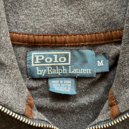 Polo Ralph Lauren 1/4 Zip Sweater Pullover Elbow Pads 90's - S