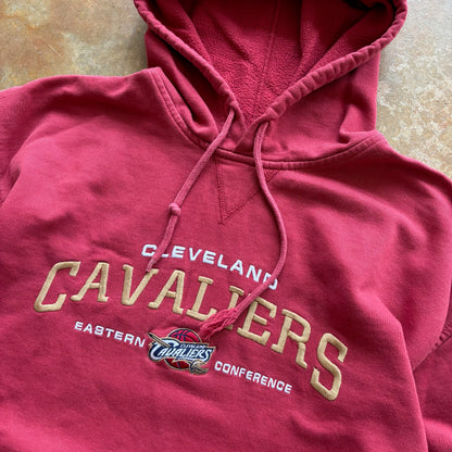Cleveland Cavaliers Embroidered Hoodie Sweatshirt NBA 00's - XL