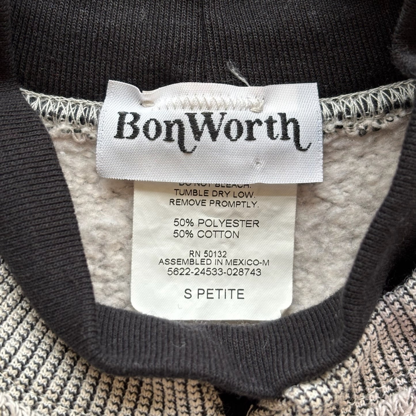 Bonworth Embroidered Grandma Sweater 'Life is a Melody' Music 90's - S Petite