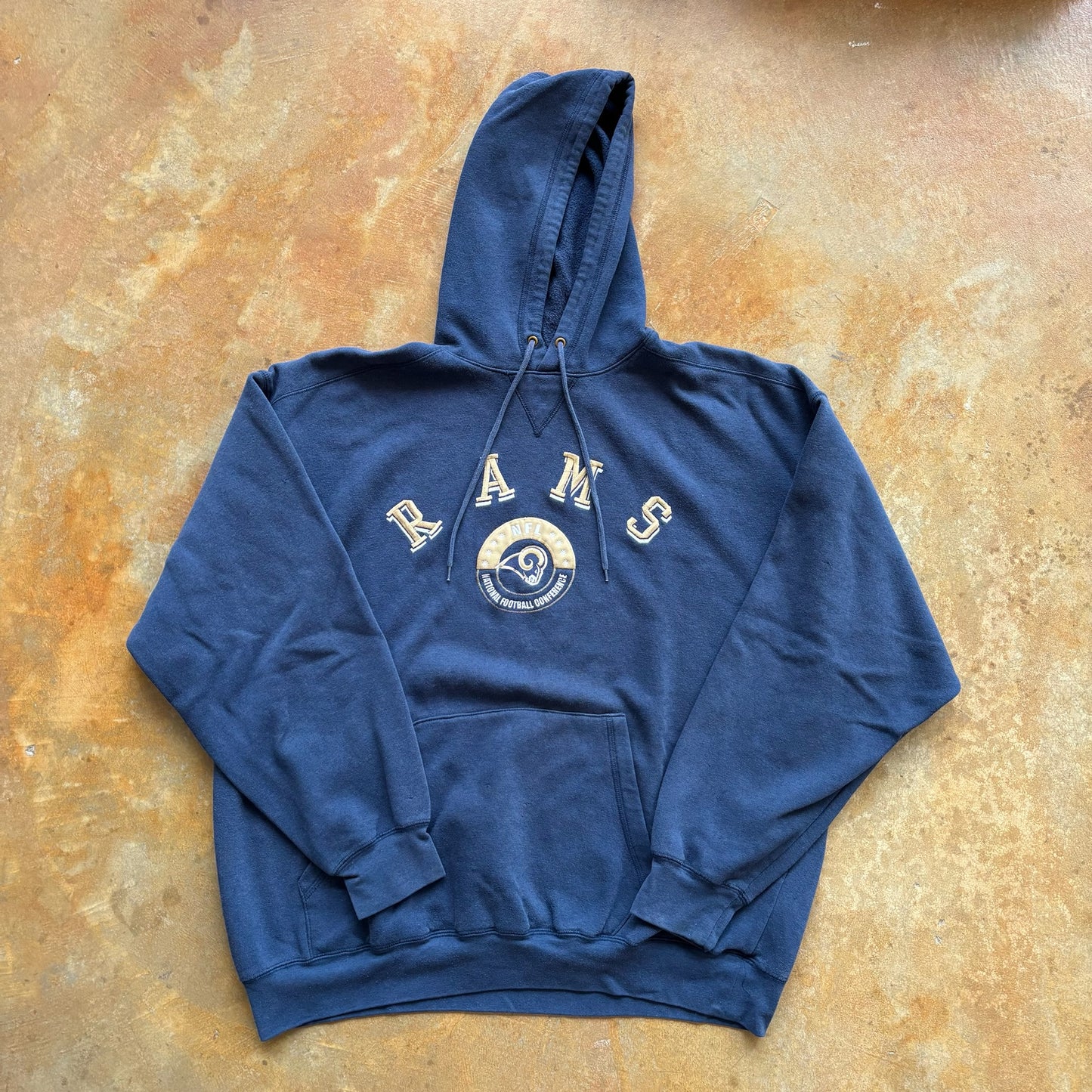 St. Louis Rams Embroidered Lee Sport Graphic Hoodie Sweatshirt 90's - XL