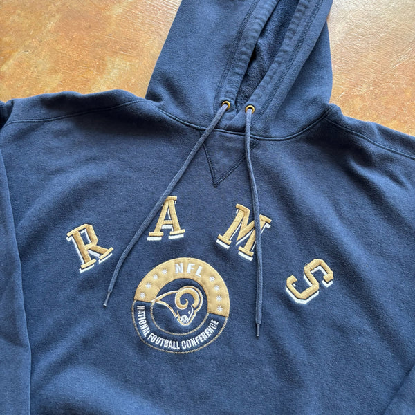 St. Louis Rams Embroidered Lee Sport Graphic Hoodie Sweatshirt 90's - XL hover