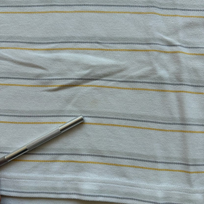 Nike Striped White Yellow Polo Shirt 00's - 2XL