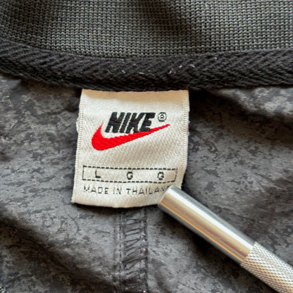 Nike Green Black Colorblock Anorak Windbreaker Jacket Pullover 90's - L