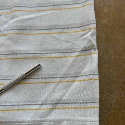 Nike Striped White Yellow Polo Shirt 00's - 2XL