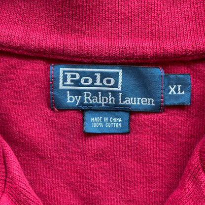 Polo Ralph Lauren Knit 1/4 Zip Sweater Red 90's - XL