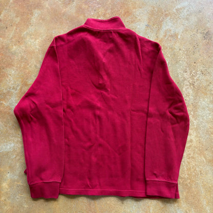 Polo Ralph Lauren Knit 1/4 Zip Sweater Red 90's - XL